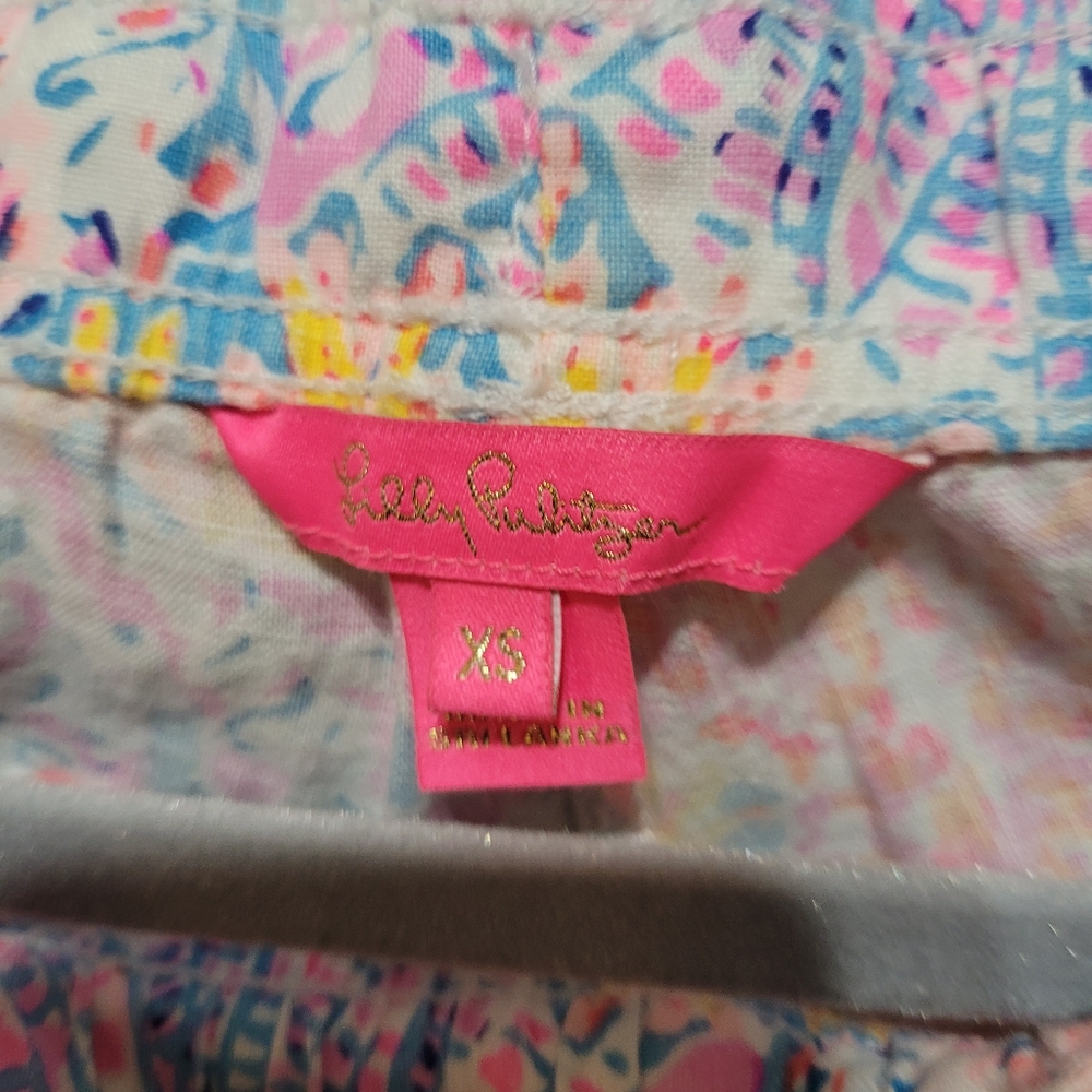 Lilly Pulitzer Splendor In The Sand 100% Linen Emora Pants Sz 00 - Picture 7 of 13